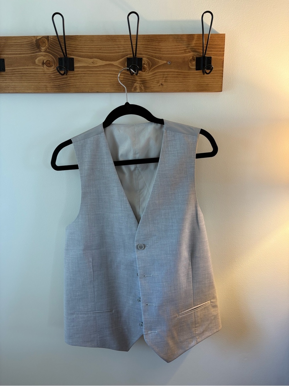 Alfani Light Gray Men's Tailored Dress Vest
